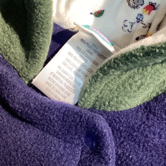 Baby Boy Fleece Winter Pram Suit Jumpsuit Size 6 Months - Picture 4 of 4